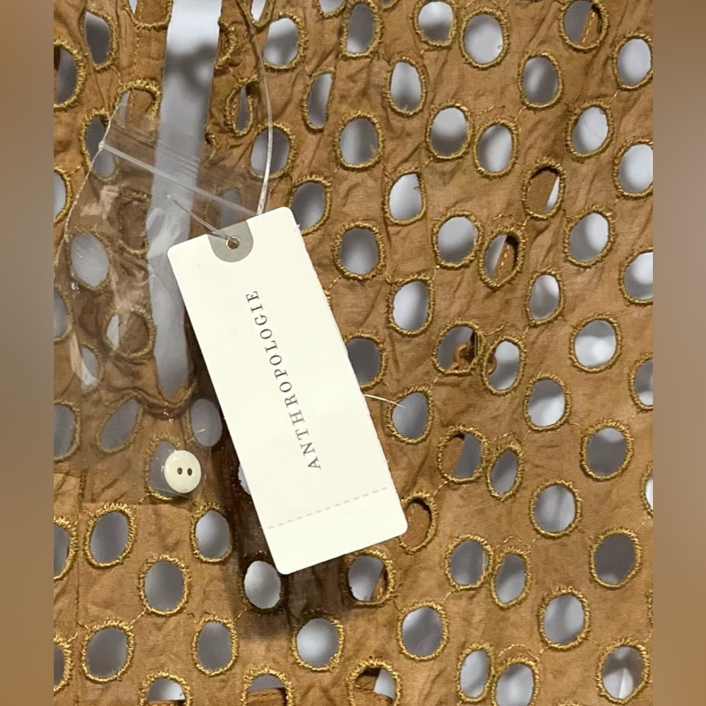 NE QUITTEZ PAS by Anthropologie Uptown Eyelet Midi Dress Size Medium NWT - Picture 9 of 13